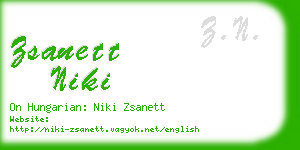 zsanett niki business card